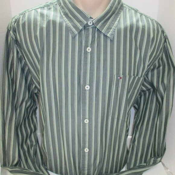 TOMMY HILFIGER CUSTOM FIT BUTTON DOWN SHIRT SZ XL - Picture 1 of 11